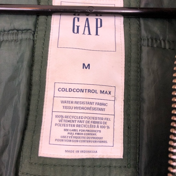 Gap Cold Control Max Modern Green Parka Jacket Sz M - Picture 11 of 13